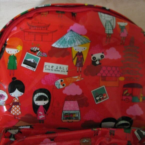 NWOT Paperchase Vinyl Pattern Backpack - Picture 2 of 16